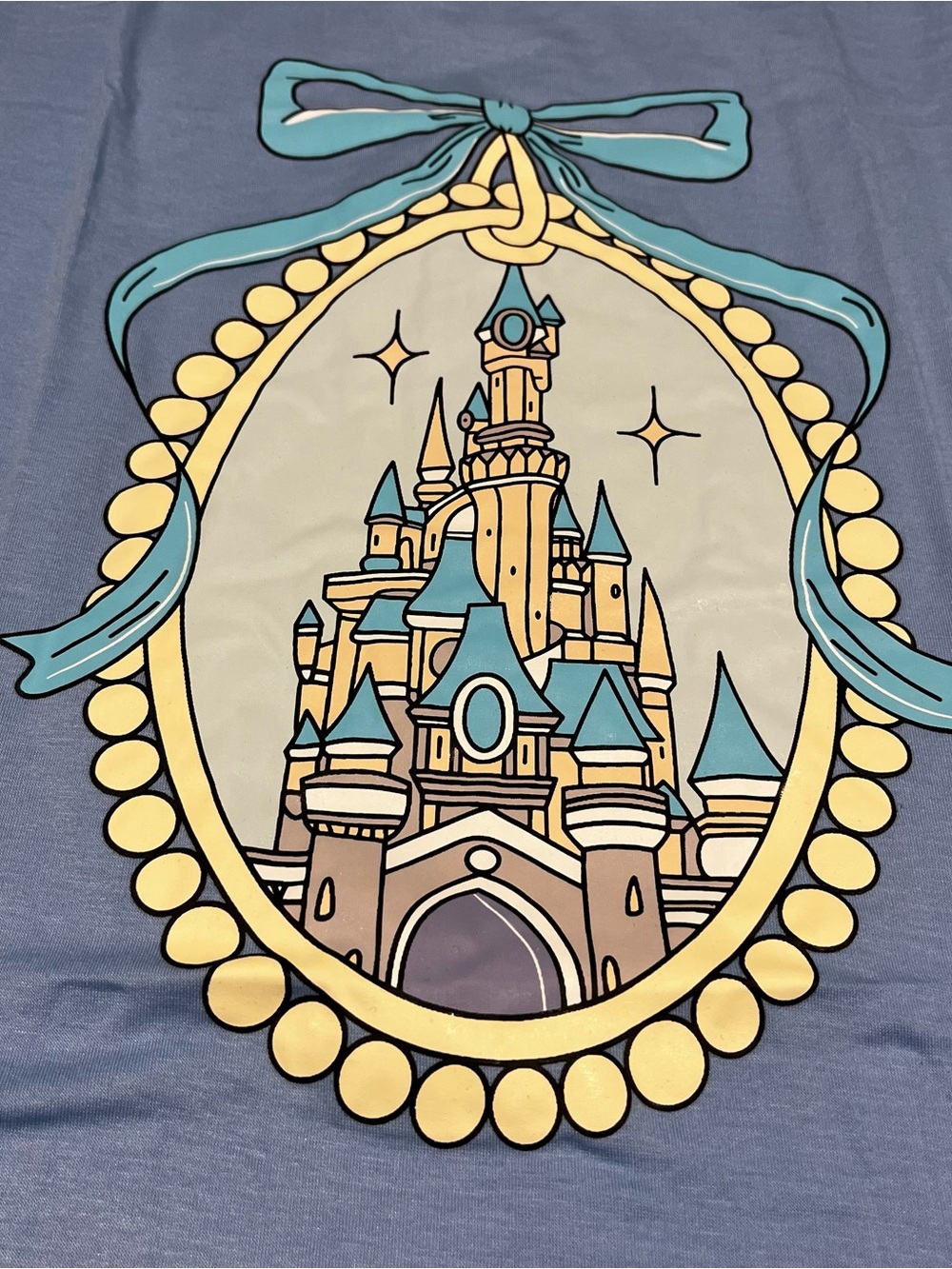 Disney Magic Kingdom Castle A-line tank summer dress, Blue Med